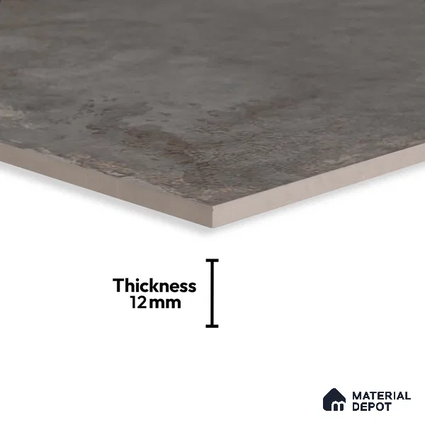 Stone Floor Tile TL 10370 I Rocca Gris 2 ft x 2 ft Matte Finish Anti Skid Vitrified Tile - 12 mm  | Suitable for Balcony, Terrace & Coutyard