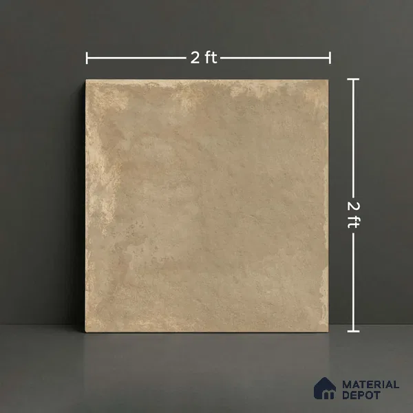 Stone Floor Tile TL 10370 M Rocca Crema 2 ft x 2 ft Matte Finish Anti Skid Vitrified Tile - 12 mm | Suitable for Balcony, Terrace & Coutyard