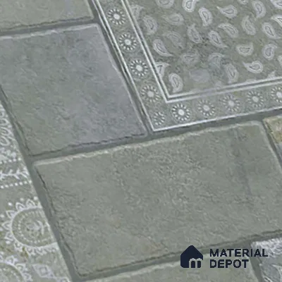 Stone Floor Tile TL 10365 B Cotto Emerald Slate Decor 2 ft x 2 ft Matte Finish Anti Skid Vitrified Tile - 12 mm | Suitable for Balcony, Terrace & Coutyard