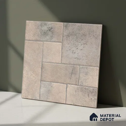 Stone Floor Tile TL 10365 C Cotto Moca Decor 2 ft x 2 ft Matte Finish Anti Skid Outdoor Parking Vitrified Tile - 12 mm  | Suitable for Parking, Balcony, Terrace & Coutyard