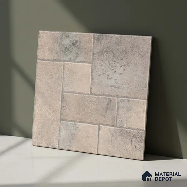 Stone Floor Tile TL 10365 C Cotto Moca Decor 2 ft x 2 ft Matte Finish Anti Skid Vitrified Tile - 12 mm | Suitable for Balcony, Terrace & Coutyard