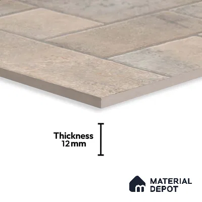 Stone Floor Tile TL 10365 C Cotto Moca Decor 2 ft x 2 ft Matte Finish Anti Skid Vitrified Tile - 12 mm | Suitable for Balcony, Terrace & Coutyard