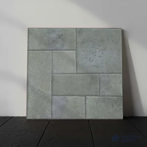 Stone Floor Tile TL 10365 Cotto Emerald Decor 2 ft x 2 ft Matte Finish Anti Skid Vitrified Tile - 12 mm | Suitable for Balcony, Terrace & Coutyard