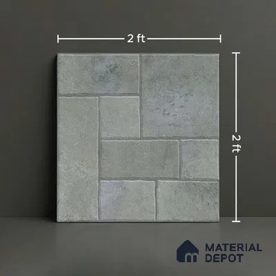 Stone Floor Tile TL 10365 Cotto Emerald Decor 2 ft x 2 ft Matte Finish Anti Skid Vitrified Tile - 12 mm | Suitable for Balcony, Terrace & Coutyard