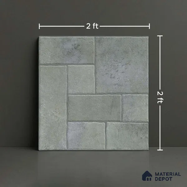 Stone Floor Tile TL 10365 Cotto Emerald Decor 2 ft x 2 ft Matte Finish Anti Skid Vitrified Tile - 12 mm | Suitable for Balcony, Terrace & Coutyard
