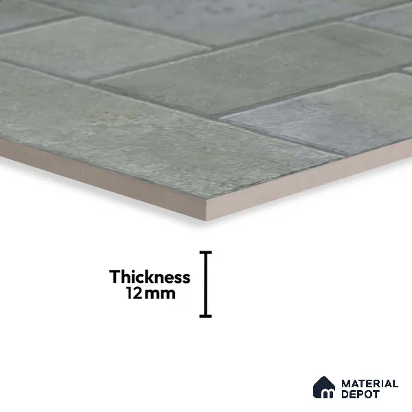 Stone Floor Tile TL 10365 Cotto Emerald Decor 2 ft x 2 ft Matte Finish Anti Skid Vitrified Tile - 12 mm | Suitable for Balcony, Terrace & Coutyard