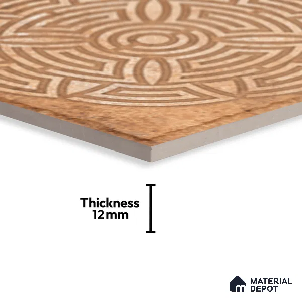 Stone Look TL 10360 H Anti Skid Tile Floor Tile 1 ft x 1 ft Vitrified Matte Finish - 12 mm