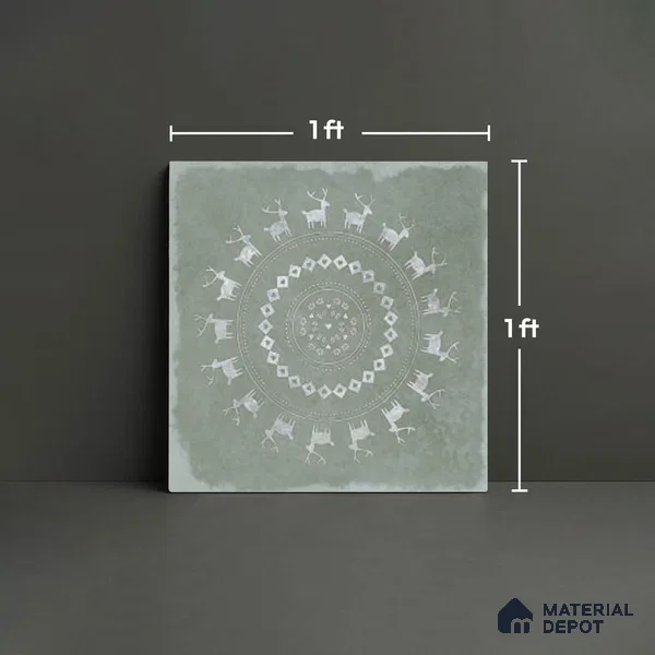 Stone Look TL 10369 D Anti Skid Tile Floor Tile 1 ft x 1 ft Vitrified Matte Finish - 12 mm