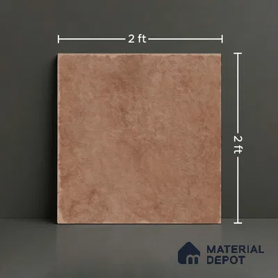 Stone Floor Tile TL 10369 E Ruby Brown 2 ft x 2 ft Matte Finish Anti Skid Vitrified Tile - 12 mm  | Suitable for Balcony, Terrace & Coutyard