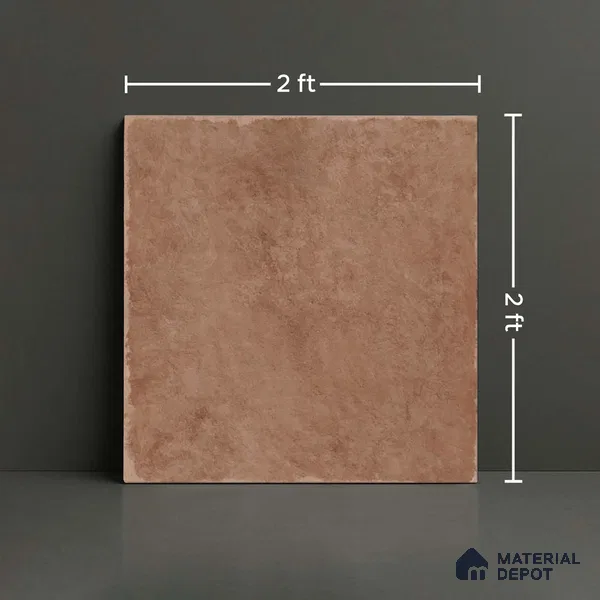 Stone Floor Tile TL 10369 E Ruby Brown 2 ft x 2 ft Matte Finish Anti Skid Vitrified Tile - 12 mm  | Suitable for Balcony, Terrace & Coutyard