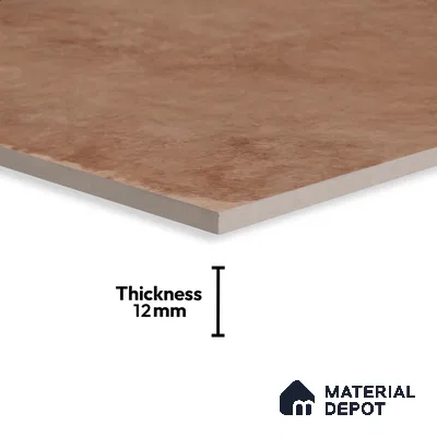 Stone Floor Tile TL 10369 E Ruby Brown 2 ft x 2 ft Matte Finish Anti Skid Vitrified Tile - 12 mm  | Suitable for Balcony, Terrace & Coutyard