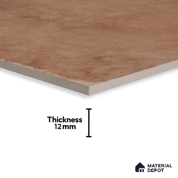 Stone Floor Tile TL 10369 E Ruby Brown 2 ft x 2 ft Matte Finish Anti Skid Vitrified Tile - 12 mm  | Suitable for Balcony, Terrace & Coutyard