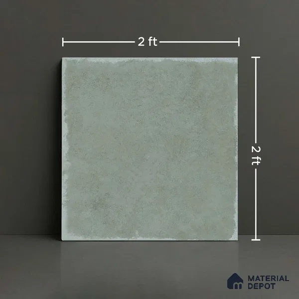 Stone Floor Tile TL 10369 Ruby Mint 2 ft x 2 ft Matte Finish Anti Skid Vitrified Tile - 12 mm  | Suitable for Balcony, Terrace & Coutyard