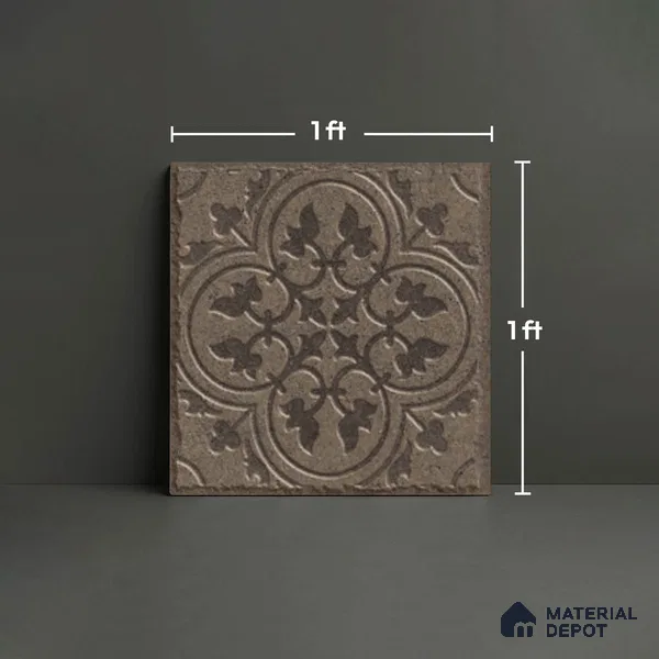 Stone Look TL 10358 D Anti Skid Tile Floor Tile 1 ft x 1 ft Vitrified Matte Finish - 12 mm
