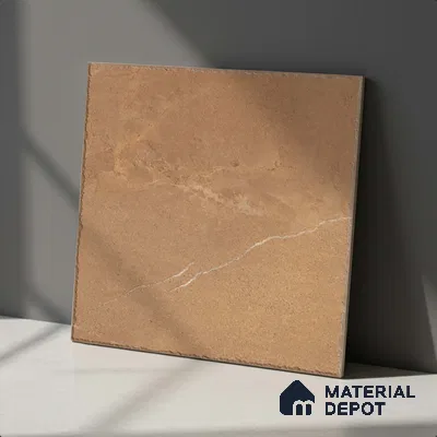 Stone Floor Tile TL 10358 E Blonze Brown 2 ft x 2 ft Matte Finish Anti Skid Vitrified Tile - 12 mm | Suitable for Balcony, Terrace & Coutyard