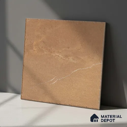 Stone Floor Tile TL 10358 E Blonze Brown 2 ft x 2 ft Matte Finish Anti Skid Vitrified Tile - 12 mm | Suitable for Balcony, Terrace & Coutyard