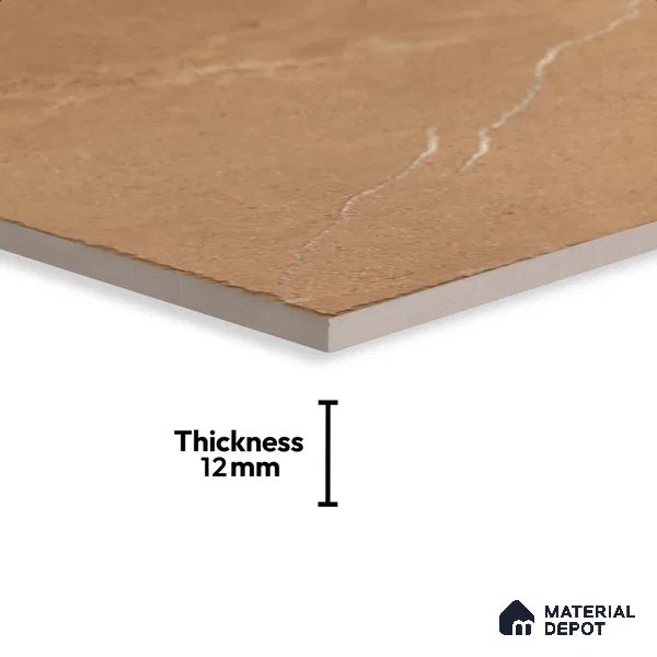 Stone Floor Tile TL 10358 E Blonze Brown 2 ft x 2 ft Matte Finish Anti Skid Vitrified Tile - 12 mm | Suitable for Balcony, Terrace & Coutyard