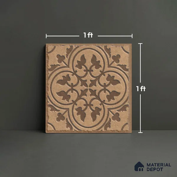 Stone Look TL 10358 H Anti Skid Tile Floor Tile 1 ft x 1 ft Vitrified Matte Finish - 12 mm
