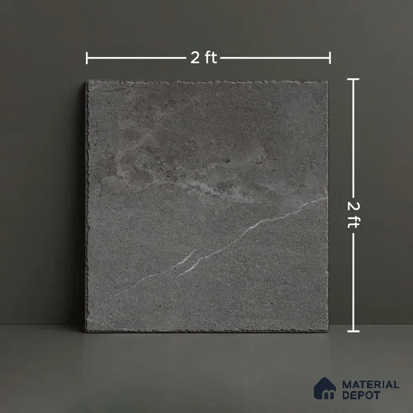 Stone Floor Tile TL 10358 I Blonze Grey 2 ft x 2 ft Matte Finish Anti Skid Vitrified Tile - 12 mm | Suitable for Balcony, Terrace & Coutyard
