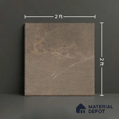 Stone Floor Tile TL 10358 Blonze Coffee 2 ft x 2 ft Matte Finish Anti Skid Vitrified Tile - 12 mm | Suitable for Balcony, Terrace & Coutyard