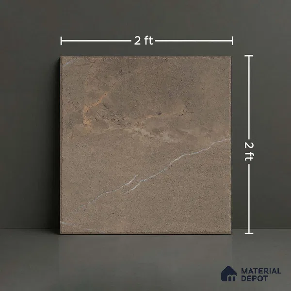 Stone Floor Tile TL 10358 Blonze Coffee 2 ft x 2 ft Matte Finish Anti Skid Vitrified Tile - 12 mm | Suitable for Balcony, Terrace & Coutyard