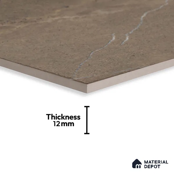 Stone Floor Tile TL 10358 Blonze Coffee 2 ft x 2 ft Matte Finish Anti Skid Vitrified Tile - 12 mm | Suitable for Balcony, Terrace & Coutyard