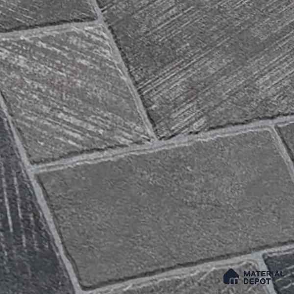 Stone Floor Tile TL 10363 B Mezzo nero Decor 2 ft x 2 ft Matte Finish Anti Skid Vitrified Tile - 12 mm | Suitable for Balcony, Terrace & Coutyard