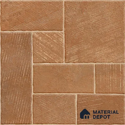 Stone Floor Tile TL 10363 D Mezzo Brown Decor 2 ft x 2 ft Matte Finish Anti Skid Vitrified Tile - 12 mm | Suitable for Balcony, Terrace & Coutyard