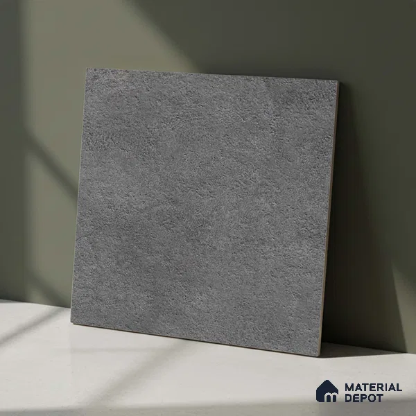Stone Floor Tile TL 10363 Mezzo Nero 2 ft x 2 ft Matte Finish Anti Skid Vitrified Tile - 12 mm | Suitable for Balcony, Terrace & Coutyard