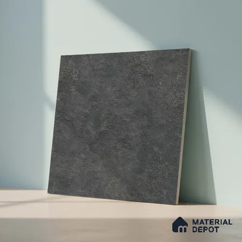 Stone Floor Tile TL 10356 Victoria Nero 2 ft x 2 ft Matte Finish Anti Skid Vitrified Tile - 12 mm | Suitable for Balcony, Terrace & Coutyard