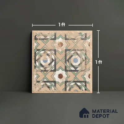 Stone Look TL 10359 D Anti Skid Tile Floor Tile 1 ft x 1 ft Vitrified Matte Finish - 12 mm