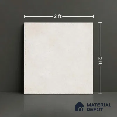 Stone Floor Tile TL 10359 E Fox Blanco 2 ft x 2 ft Matte Finish Anti Skid Vitrified Tile - 12 mm  | Suitable for Balcony, Terrace & Coutyard