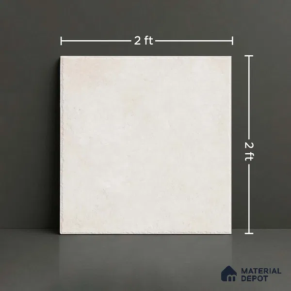 Stone Floor Tile TL 10359 E Fox Blanco 2 ft x 2 ft Matte Finish Anti Skid Vitrified Tile - 12 mm  | Suitable for Balcony, Terrace & Coutyard