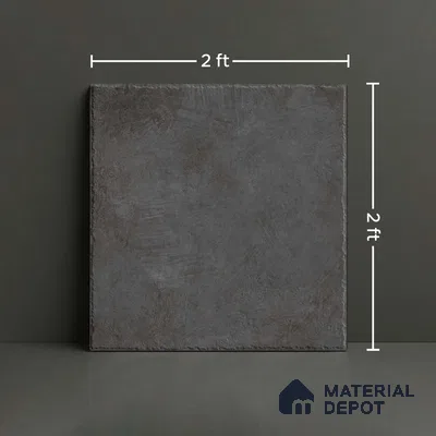 Stone Floor Tile TL 10359 I Fox Nero 2 ft x 2 ft Matte Finish Anti Skid Vitrified Tile - 12 mm  | Suitable for Balcony, Terrace & Coutyard