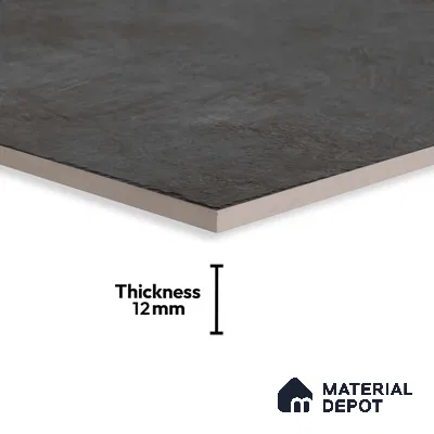Stone Floor Tile TL 10359 I Fox Nero 2 ft x 2 ft Matte Finish Anti Skid Vitrified Tile - 12 mm  | Suitable for Balcony, Terrace & Coutyard