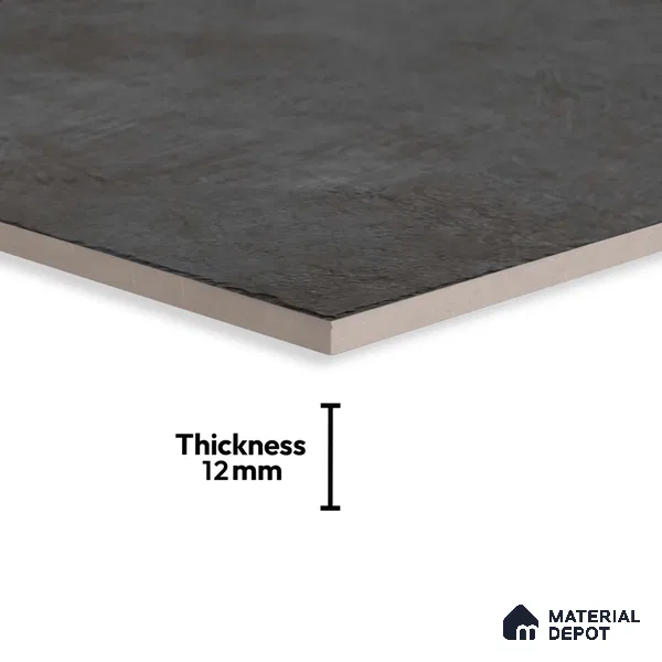 Stone Floor Tile TL 10359 I Fox Nero 2 ft x 2 ft Matte Finish Anti Skid Vitrified Tile - 12 mm  | Suitable for Balcony, Terrace & Coutyard
