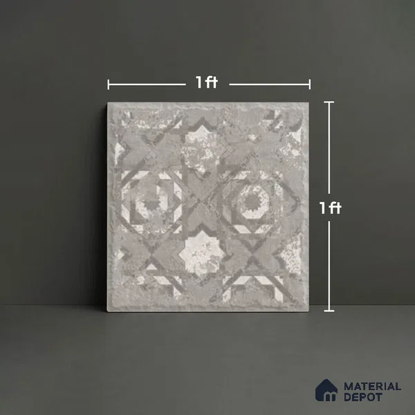 Stone Look TL 10359 P Anti Skid Tile Floor Tile 1 ft x 1 ft Vitrified Matte Finish - 12 mm