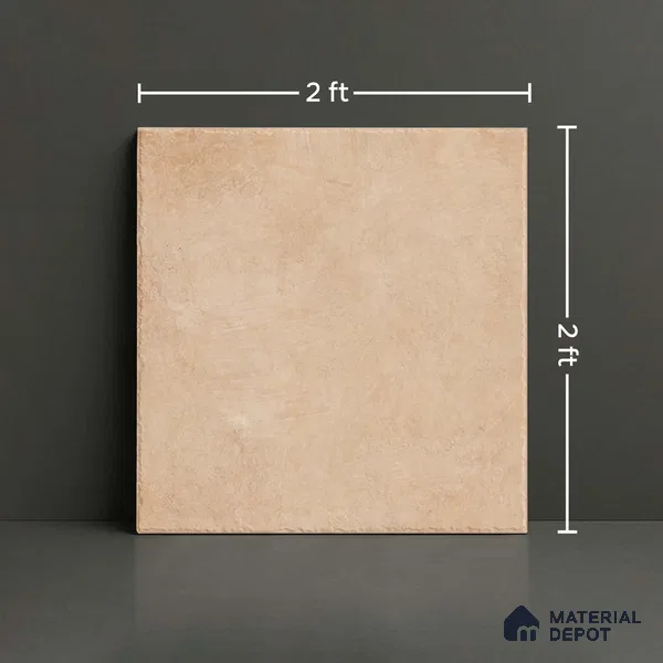 Stone Floor Tile TL 10359 Fox Brown 2 ft x 2 ft Matte Finish Anti Skid Vitrified Tile - 12 mm | Suitable for Balcony, Terrace & Coutyard