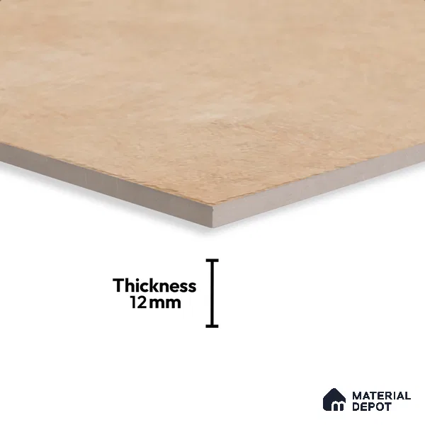 Stone Floor Tile TL 10359 Fox Brown 2 ft x 2 ft Matte Finish Anti Skid Vitrified Tile - 12 mm | Suitable for Balcony, Terrace & Coutyard