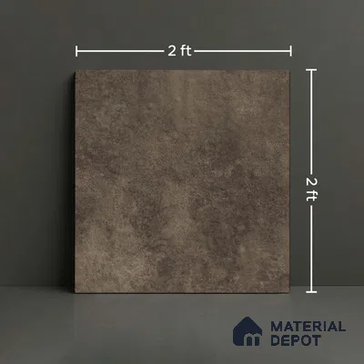 Stone Floor Tile TL 10371 E Enrich Choco 2 ft x 2 ft Matte Finish Anti Skid Vitrified Tile - 12 mm  | Suitable for Balcony, Terrace & Coutyard