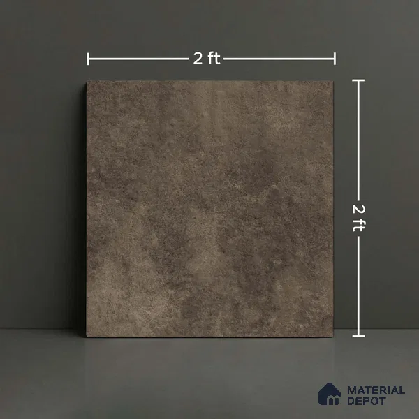 Stone Floor Tile TL 10371 E Enrich Choco 2 ft x 2 ft Matte Finish Anti Skid Vitrified Tile - 12 mm | Suitable for Balcony, Terrace & Coutyard