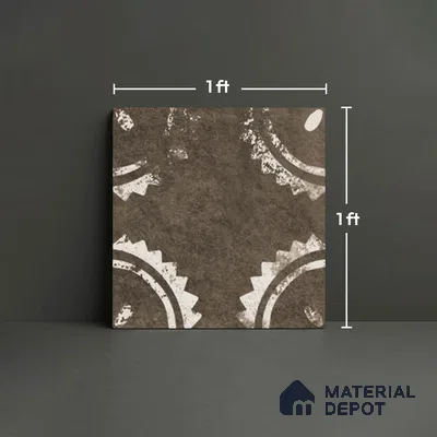 Stone Look TL 10371 H Anti Skid Tile Floor Tile 1 ft x 1 ft Vitrified Matte Finish - 12 mm