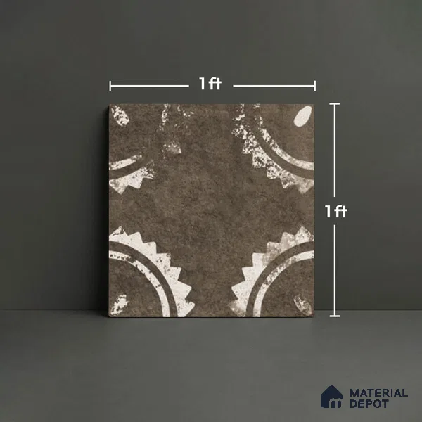 Stone Look TL 10371 H Anti Skid Tile Floor Tile 1 ft x 1 ft Vitrified Matte Finish - 12 mm
