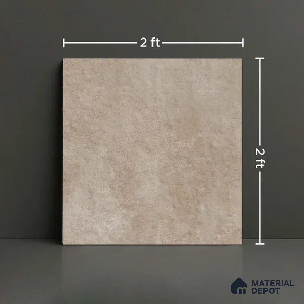 Stone Floor Tile TL 10371 I Enrich Crema 2 ft x 2 ft Matte Finish Anti Skid Vitrified Tile - 12 mm  | Suitable for Balcony, Terrace & Coutyard