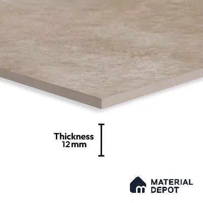 Stone Floor Tile TL 10371 I Enrich Crema 2 ft x 2 ft Matte Finish Anti Skid Vitrified Tile - 12 mm  | Suitable for Balcony, Terrace & Coutyard