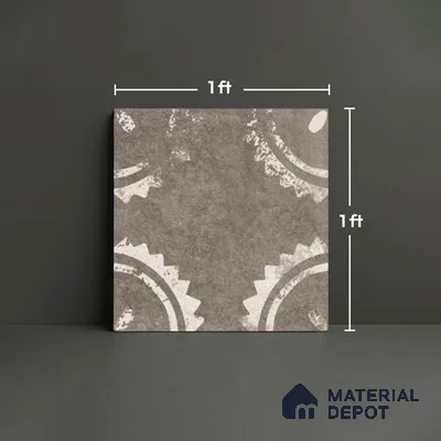 Stone Look TL 10371 L Anti Skid Tile Floor Tile 1 ft x 1 ft Vitrified Matte Finish - 12 mm