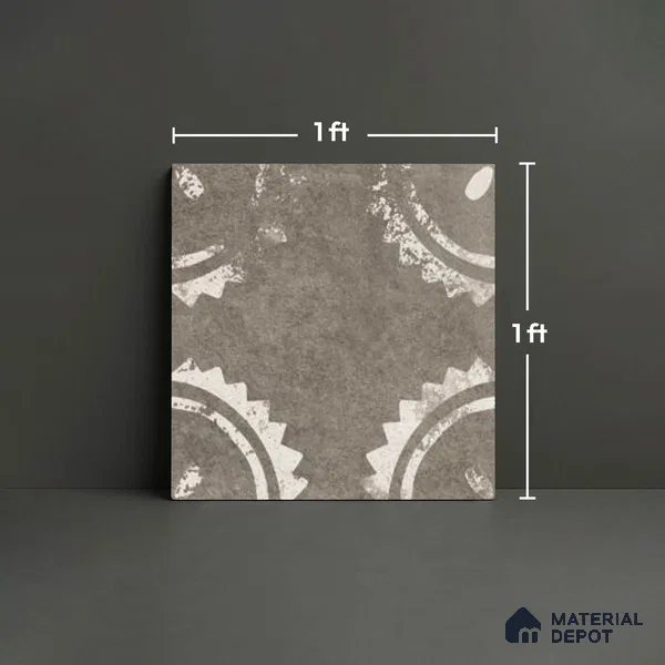 Stone Look TL 10371 L Anti Skid Tile Floor Tile 1 ft x 1 ft Vitrified Matte Finish - 12 mm