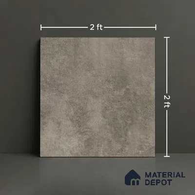 Stone Floor Tile TL 10371 M Enrich Gris 2 ft x 2 ft Matte Finish Anti Skid Vitrified Tile - 12 mm  | Suitable for Balcony, Terrace & Coutyard