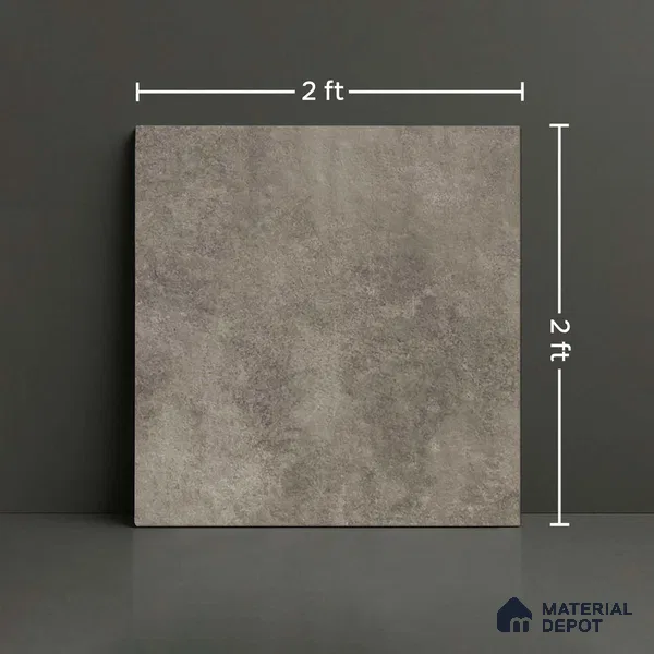 Stone Floor Tile TL 10371 M Enrich Gris 2 ft x 2 ft Matte Finish Anti Skid Vitrified Tile - 12 mm | Suitable for Balcony, Terrace & Coutyard