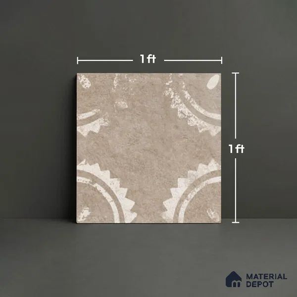 Stone Look TL 10371 P Anti Skid Tile Floor Tile 1 ft x 1 ft Vitrified Matte Finish - 12 mm